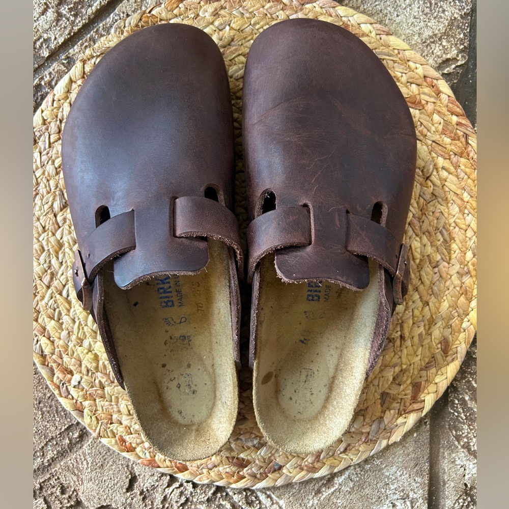 Birkenstock Boston Soft Footbed Clog Habana Oiled Leather 9